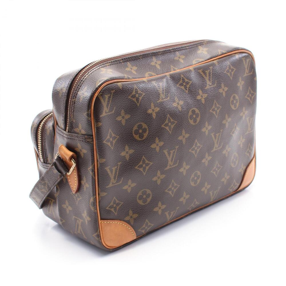 Louis Vuitton Monogram Brown Bag Leather Canvas Shoulder Nile